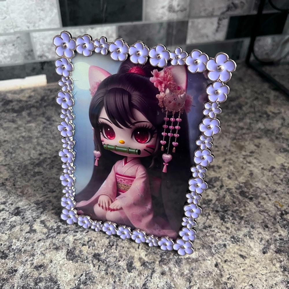 Hello kitty anime nezuko kamado picture frame